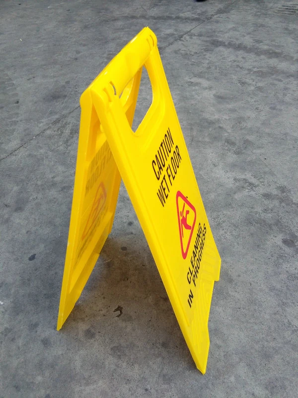 Yellow A Shape Plastic Warning Caution Board Slippery Warning Board Wet Floor Notic Board
