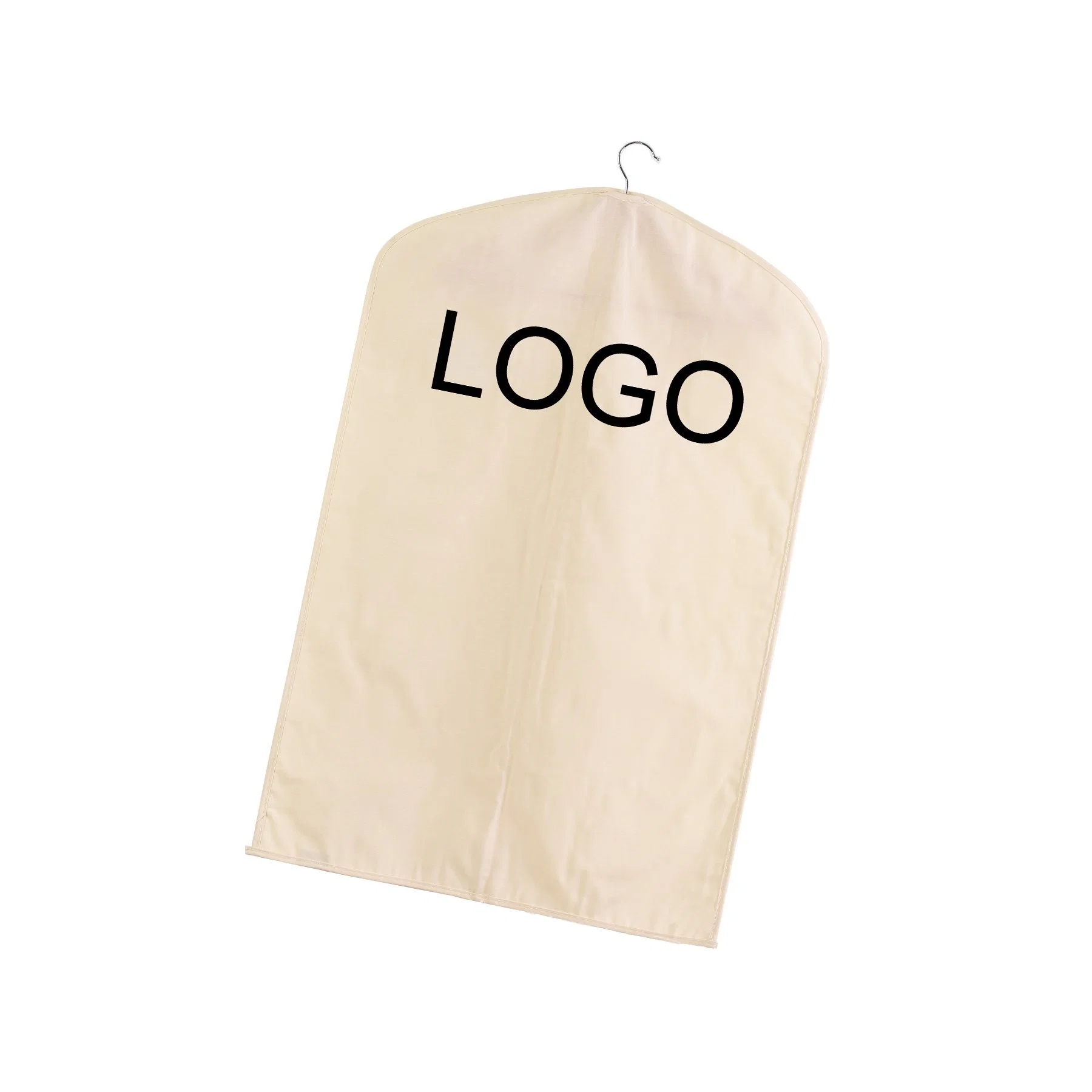 Costume blanc gros personnalisé de luxe couvrir 100 % de la nature des sacs de vêtements pour les vêtements de coton