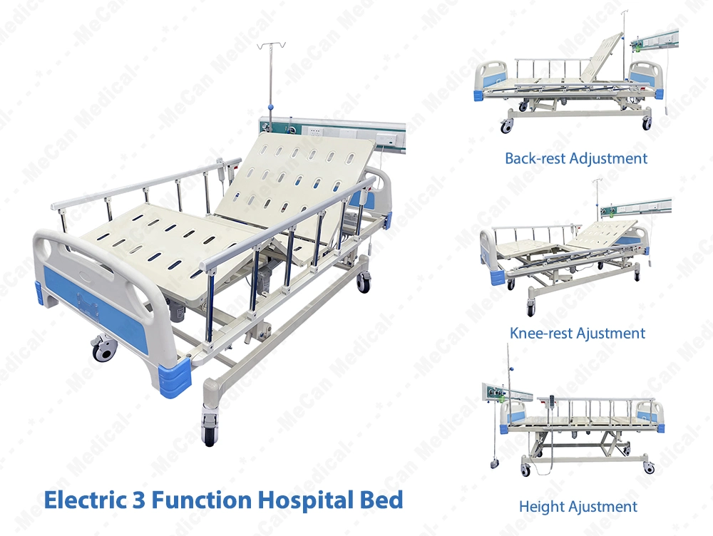 Factory Electric 3 función Fabricante Adjustable Medical Folding con colchón Hospital de cama