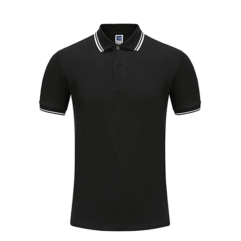 Uni Blank Weiß Schwarz Golf Sport Custom Logo Bestickt Baumwolle Herren′ Poloshirt