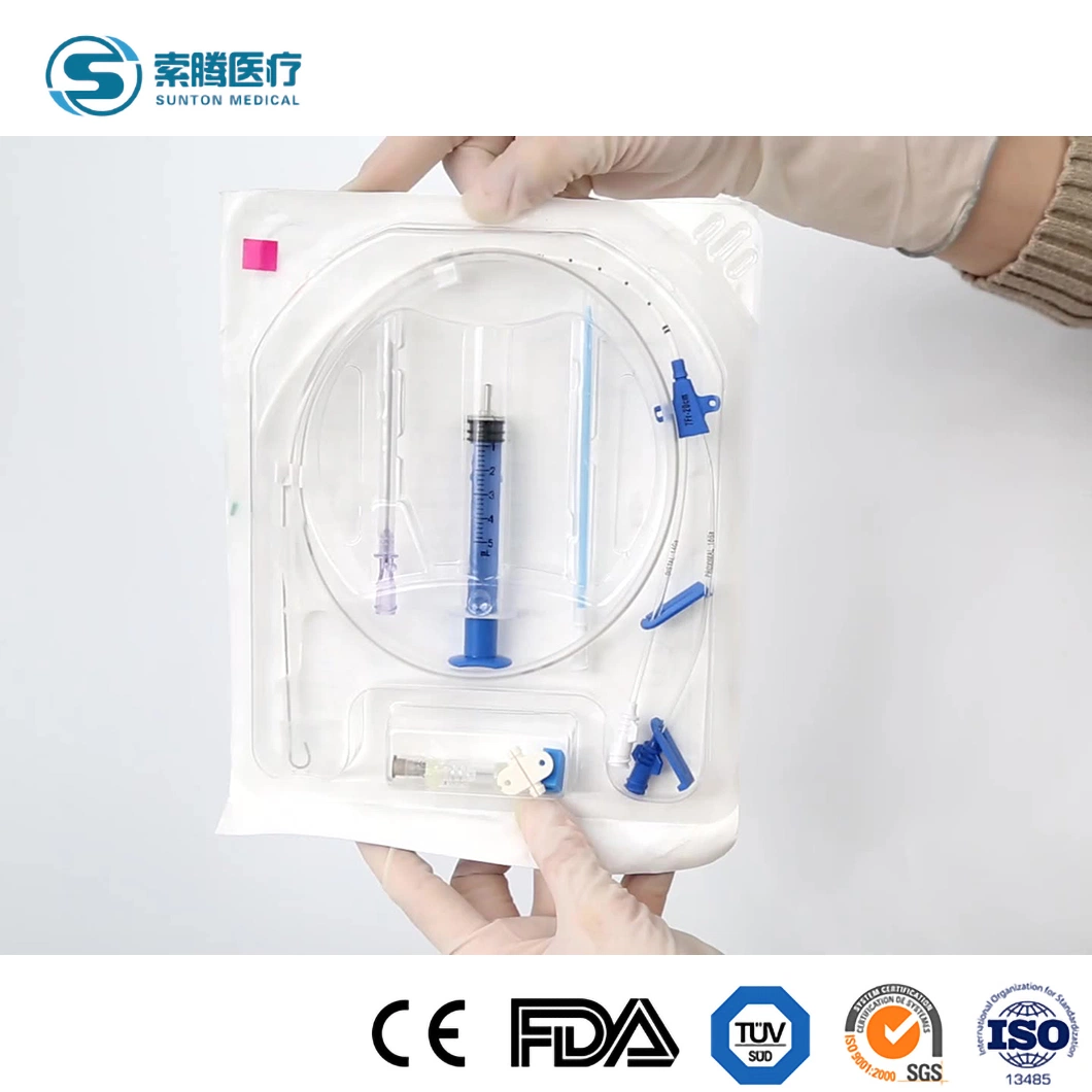 Sunton China Medical CVC Catheter Single Lumen/Double Lumen/Triple Lumen Central Venous Catheter CVC Kit Factory Wholesale/Supplier Medical Grade Central Venous Tube Kit