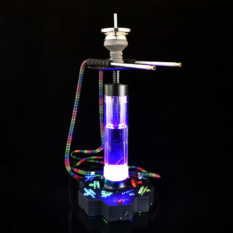 Luxury LED Light 2 Horse Drink Atmosphere Party Hookah for Shisha Lounge