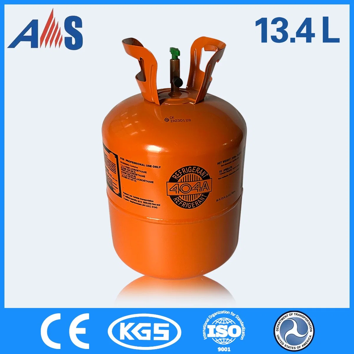 CE Stainless Steel 13.6kg/30lbs Disposable Gas Cylinder with Refrigerant Gas R404 99.93% Purity at Direct Factory Price