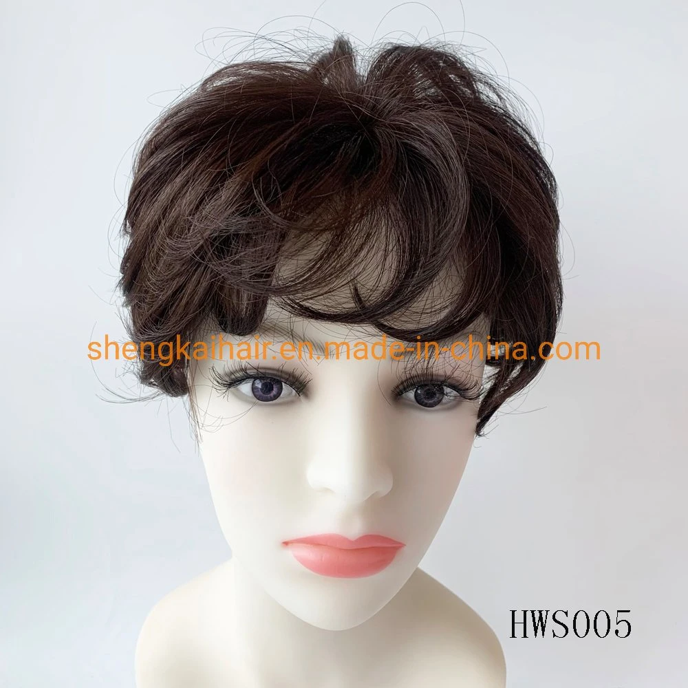 Wholesale/Supplier Premium Full Handtied Human Hair Synthetic Hair Mix Synthetic Hair Pieces for Women