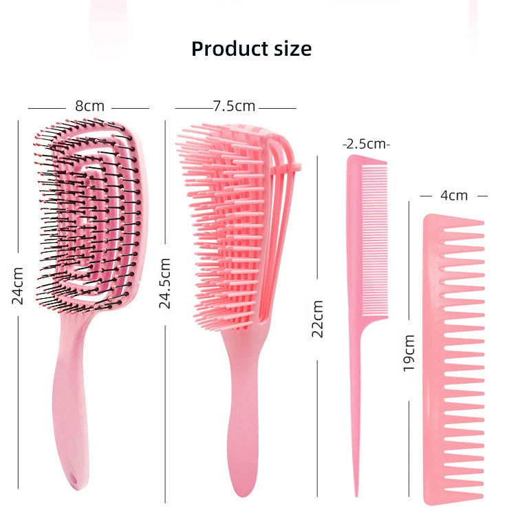 Private Logo ABS Plastic Brush Easy to Use for Men Women Hair Self Cleaning Natural Hair Brushes