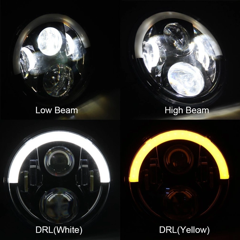 Projecteur de 7 pouces pour projecteur LED ronde La vente en gros de Jeep Wrangler jk