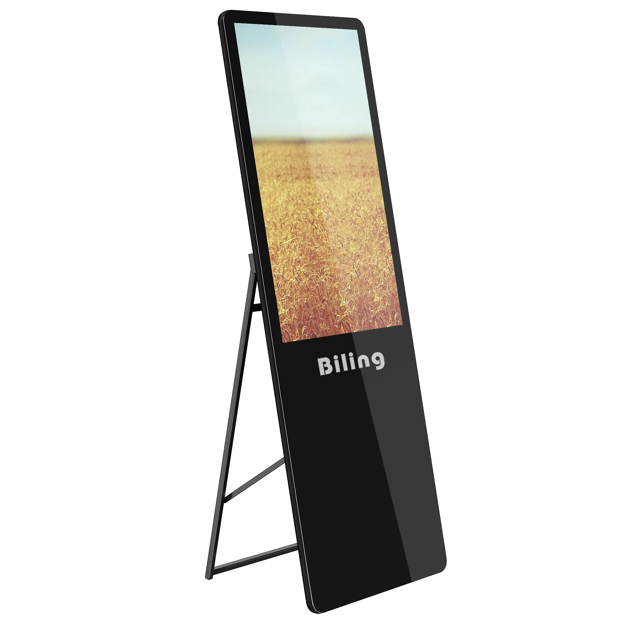 Portable LCD Digital Signage 43 Inch Wall Video Shopping Cart Advertising Sign Holder LCD Screen LED Display for Advertising