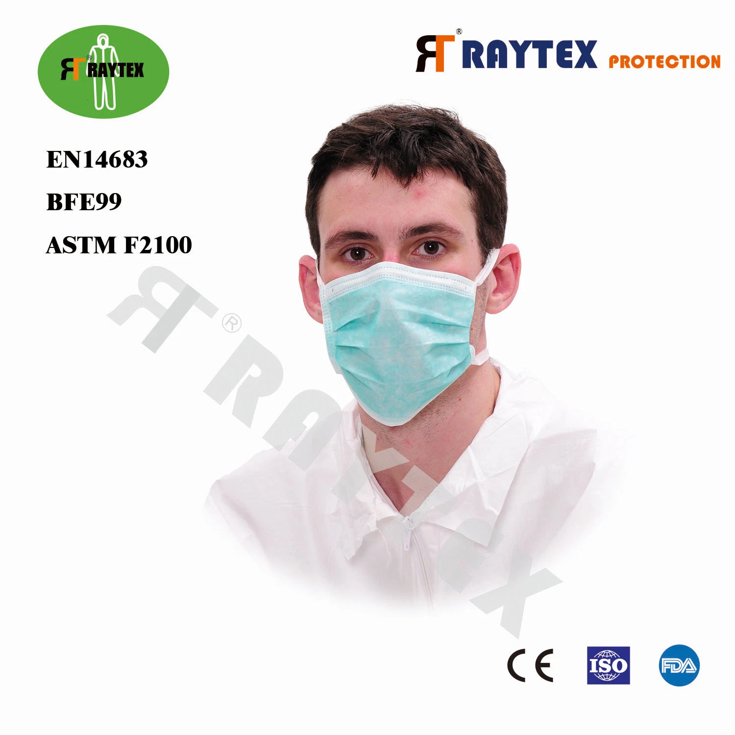 Earloop 3 Layer Face Mask Polypropylene PP Meltblown From Raytex