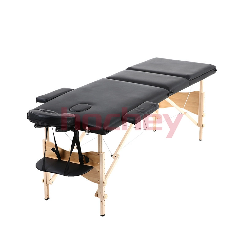 Hochey Medical Foldable Portable SPA Beauty Salon 3 Section Massage Table Tattoo Chair Bed