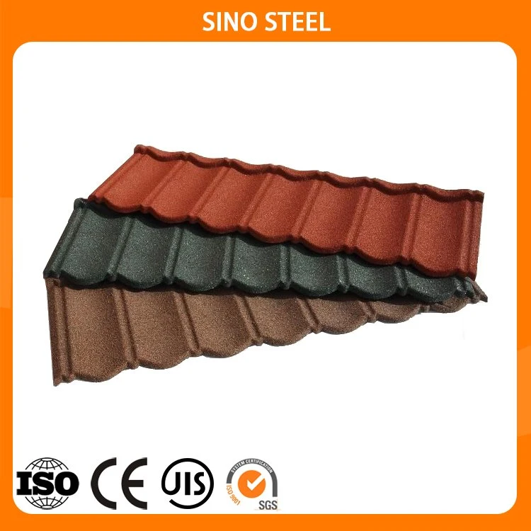 Aluminium Coated Bond Roman Shingle Tiles Colorful Stone Coated Metal Roof Steel Roofing Tiles