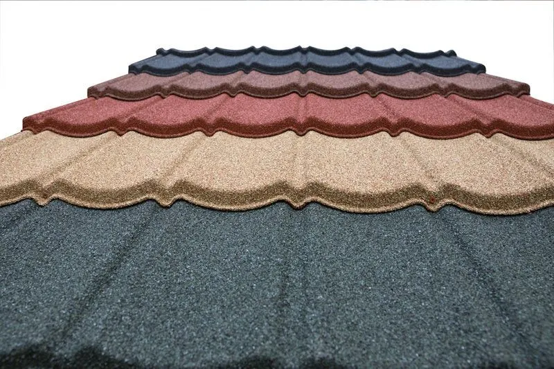 Matériaux de toiture matériaux de construction de toiture Décoration tôle métallique tôle ondulée Carreaux de toit en acier revêtu de pierre