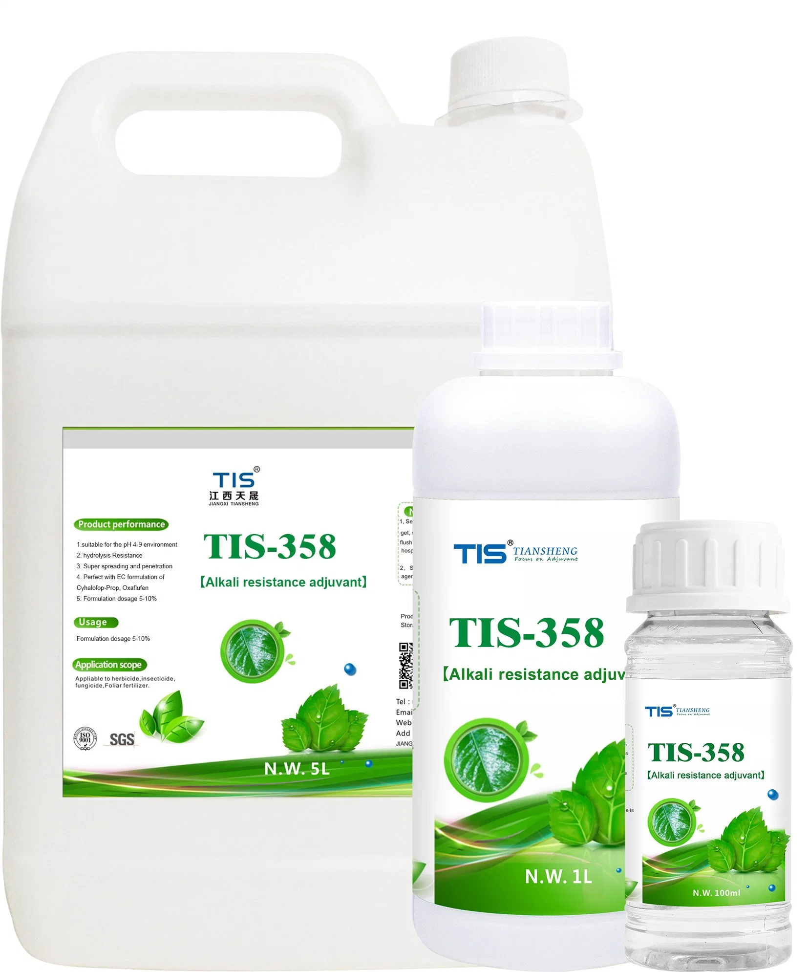 Tis-358 Water Base Oil Base Silicone Surfactant Alkali Resistance Chemical Formula Additive for Agro Use