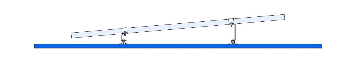 Powerack Tilt Solar Montagesystem für Dachmontage aus Metall mit Mini-Schiene