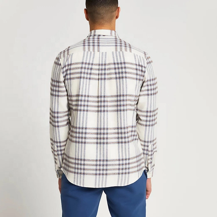 Plaid Shirt Slim Long-Sleeved Woven Men's Casual Business Shirt