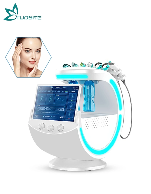 جهاز علاج الوجه Smart Blue Auqua Jet Peeling Hydra الأكسجين مع جهاز اكتشاف البشرة