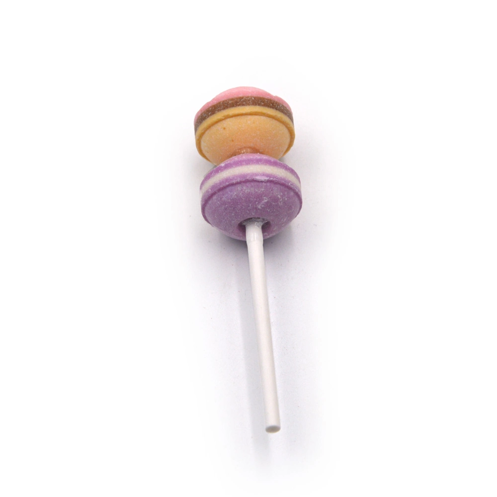 Milk Flavor Two Color Ball Lollipop Hard Candy