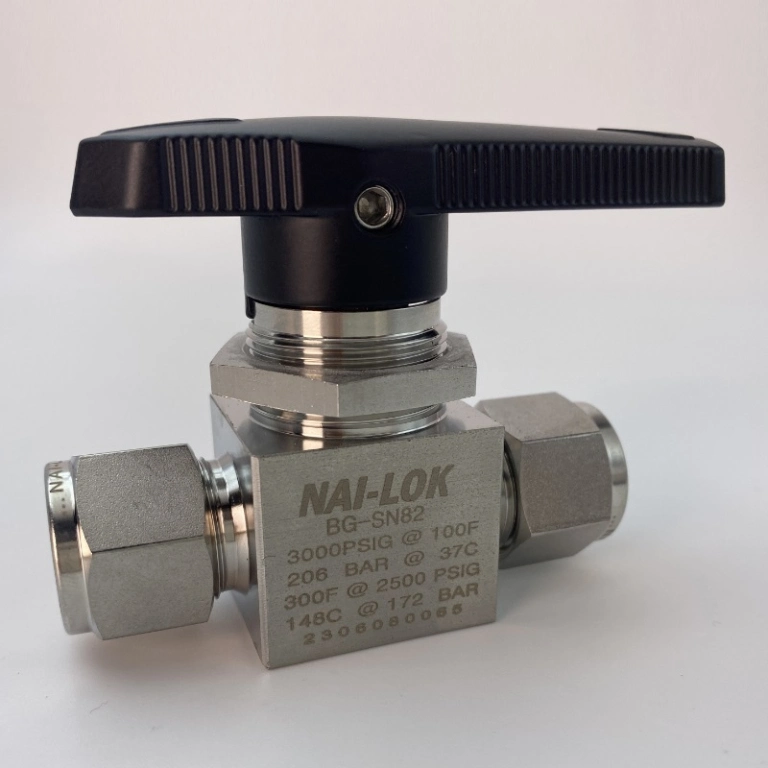 Swagelok Type Stainless Steel 316 Two Way Instrument Panel Mounted Metric 8mm 1/2 Od Ball Valve