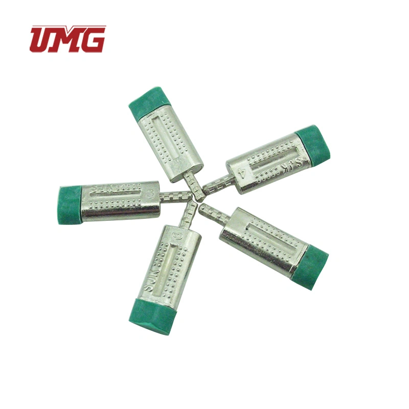 Dental Dowel Twin Pins Green Double Pins with Metal Sleeves