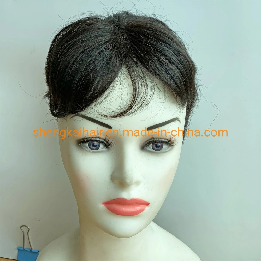 Wholesale/Supplier Premium Full Handtied Human Hair Synthetic Mix Hair Toppers Piece for Women