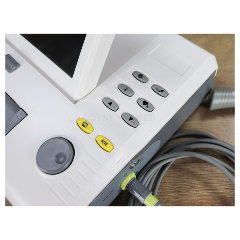 Sy-C010-1 6 Parameters Portable Ctg Fhr/Toco/Twins Fetal Heart Monitor with Color 7 Inches LCD Screen