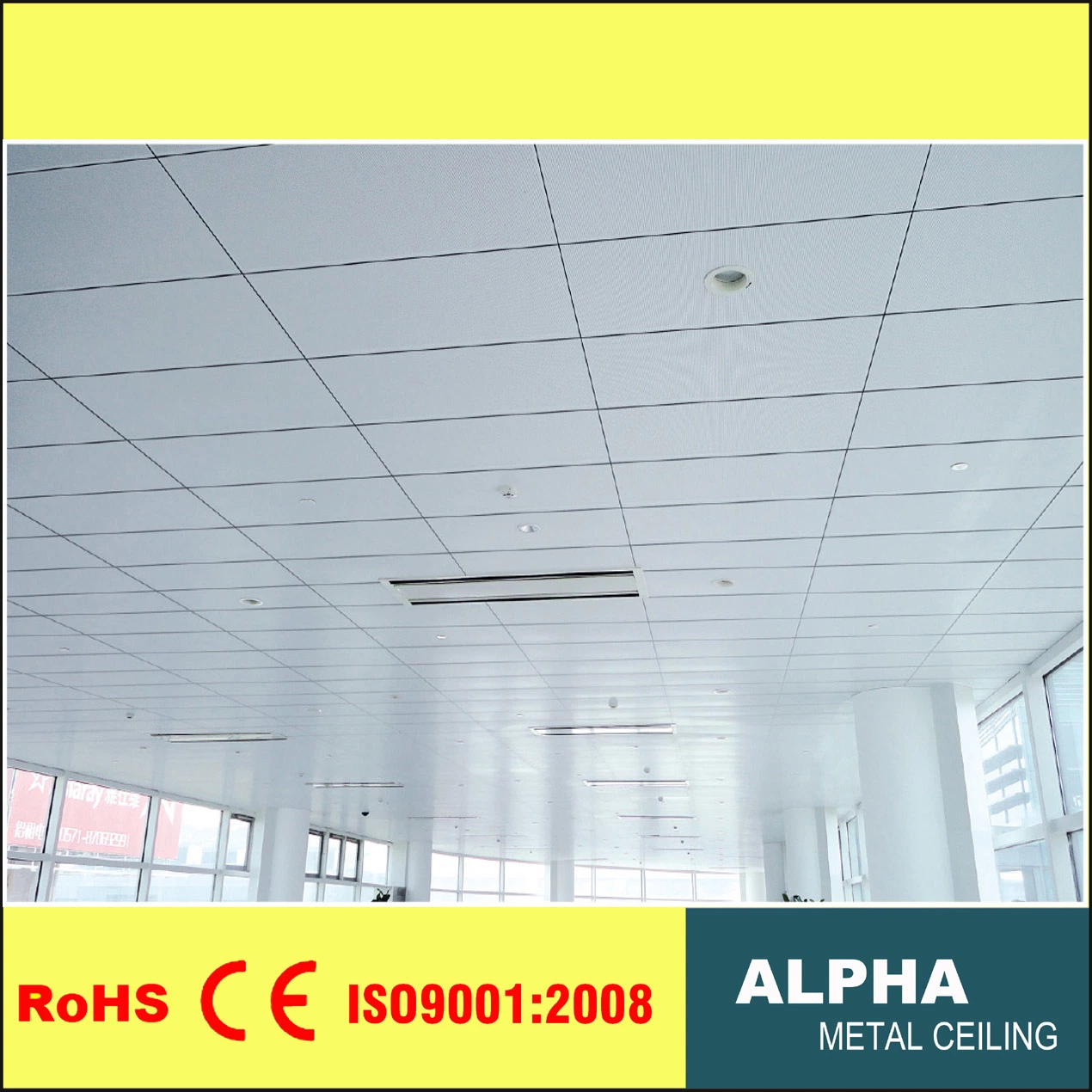 Metal Suspended False Tile Glass Fiber Wool Aluminum Composite Ceiling