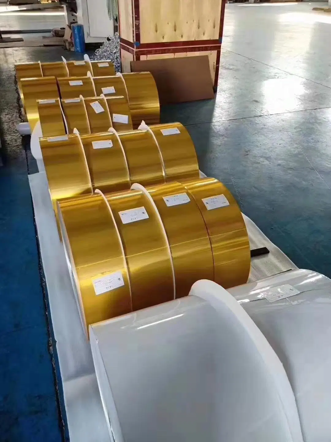 8011/H22 Golden Coating Hydrophilic Aluminium Finstock Foil for Air Conditioner