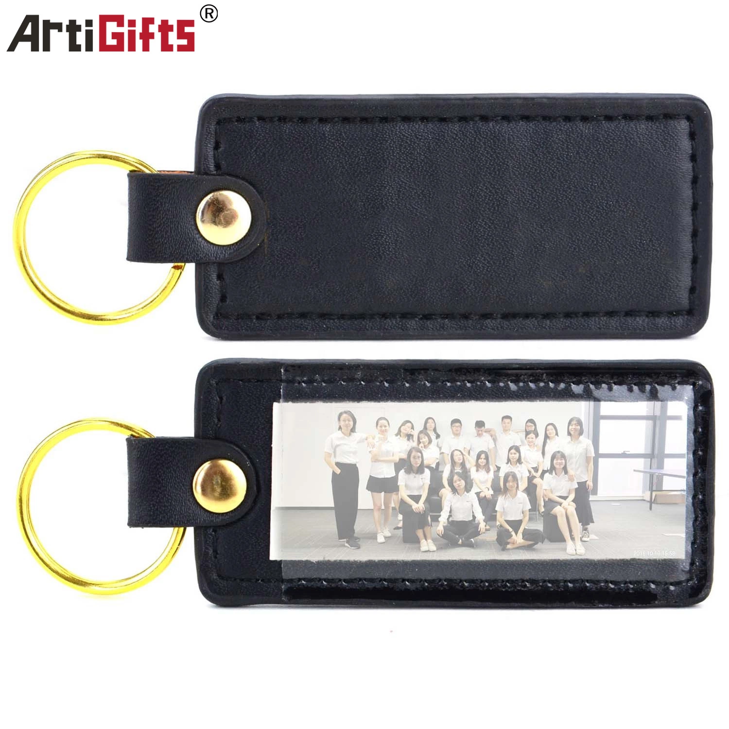 Custom Promotional PU Leather Key Holder Keychain