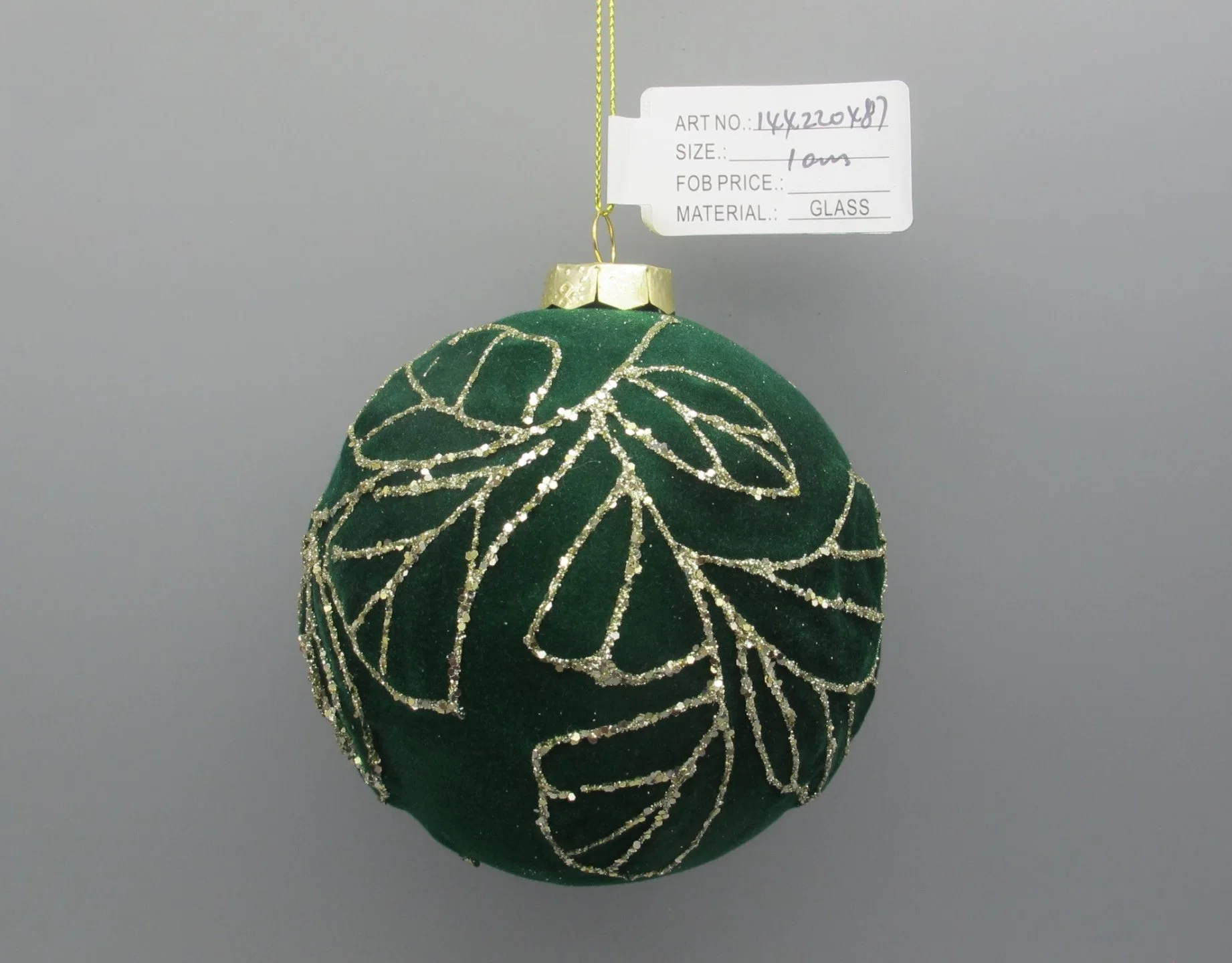 2023 Flocking Techonology Christmas Glass Balls for Tree Decoration