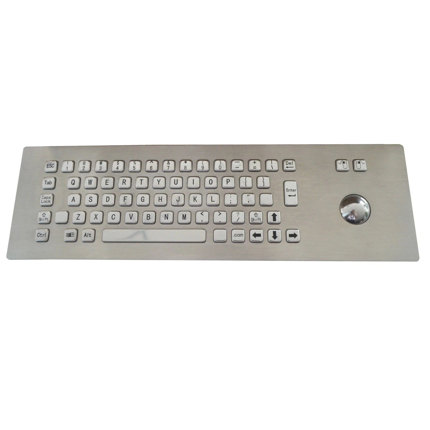 67keys Vandal-Proof Waterproof Industrial Machine Control Subsize Keyboard with Trackball