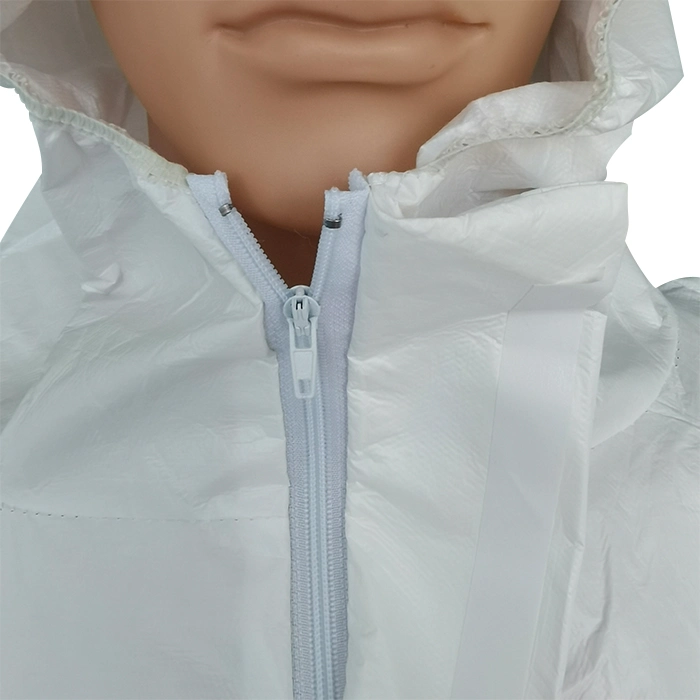 Type 5 & 6 Cat III Dry Particulates and Fluid Protection Disposable Asbestos Suit Muti-Purpose Use Mf Disposable Coverall for The Removal of The Glass Wool