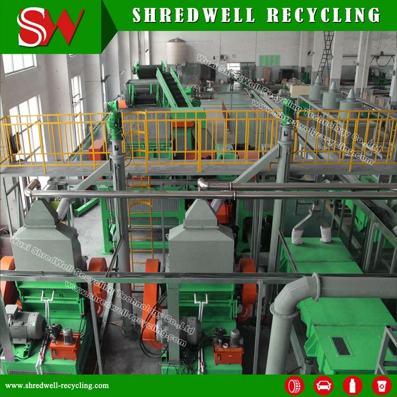 Tire Recycling Plant to Get Rubber Mulch Without Steel Wire