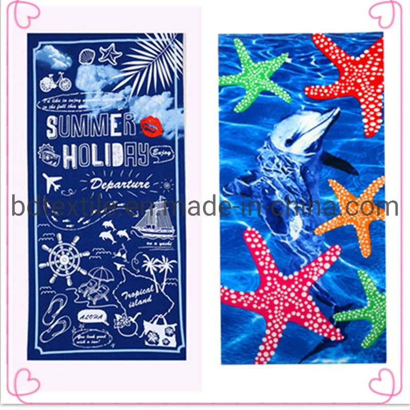 New Soft Quick-Drying Cotton Digital Printing Custom Beach Towel