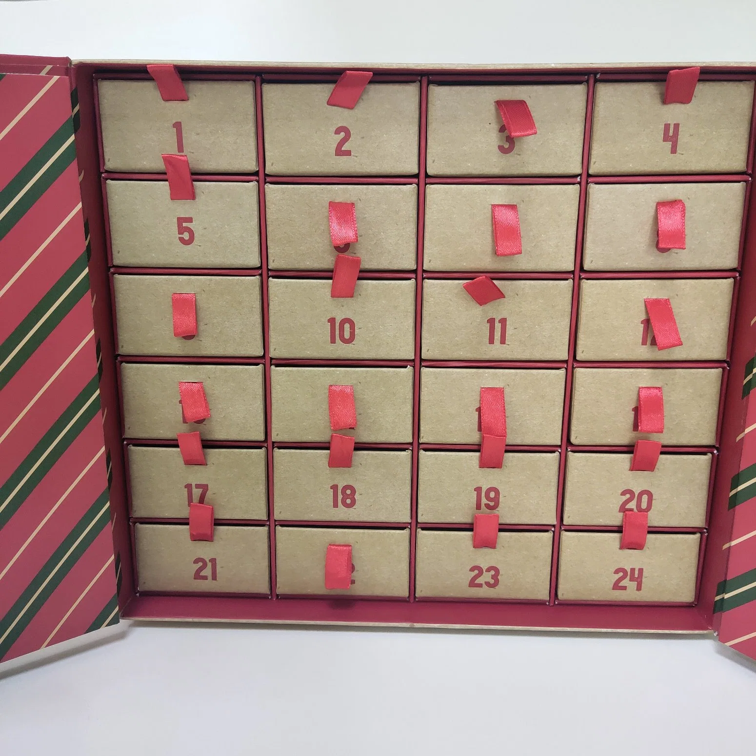 Bespoke Luxuriant Christmas Advent Calender Paper Packaging Box