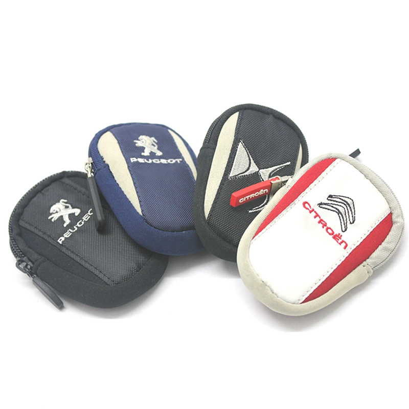 Custom Neoprene Embroidery Keychain Gift Holder Case with Car Logo