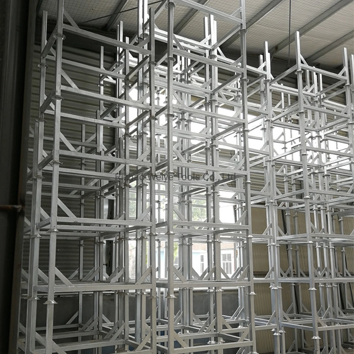 Construction Metal Modular Multidirectional System Scaffold/Scaffolding Package Rack Squared Tube Stillage Pallet