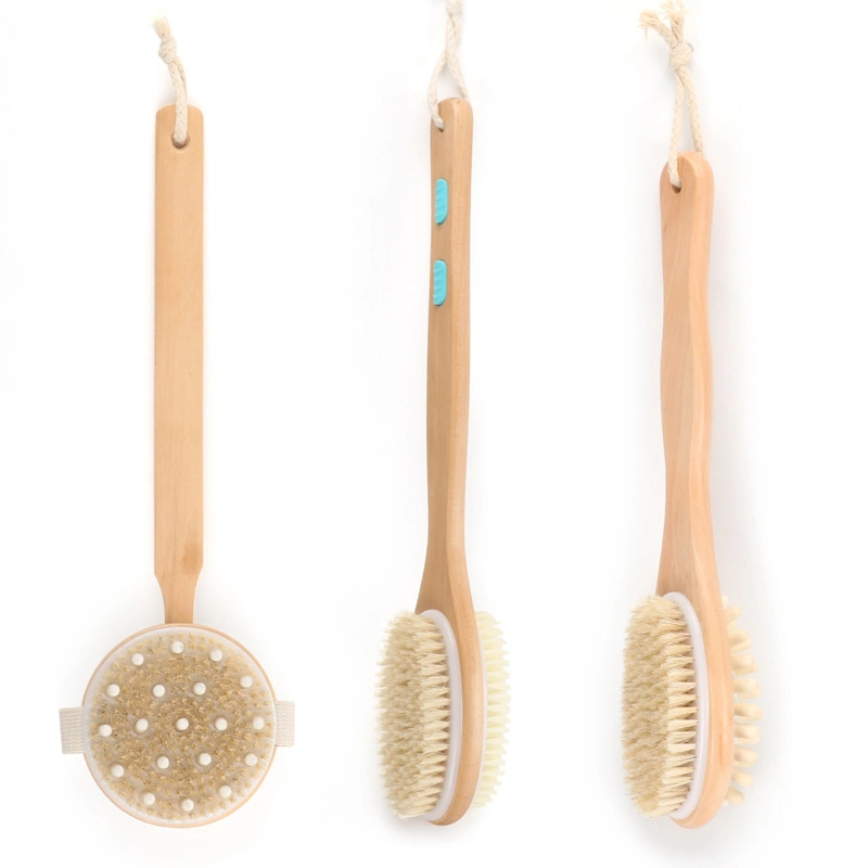 Brosse à picots de hêtre baignoire ovale Gros Logo personnalisé Beech Sisal Brosse de bain