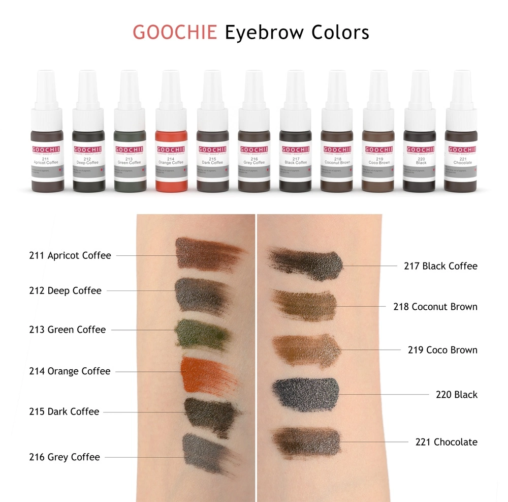 Goochie Pmu 15ml Organic Microblading Tattoo Ink Permanent Makeup Pigment