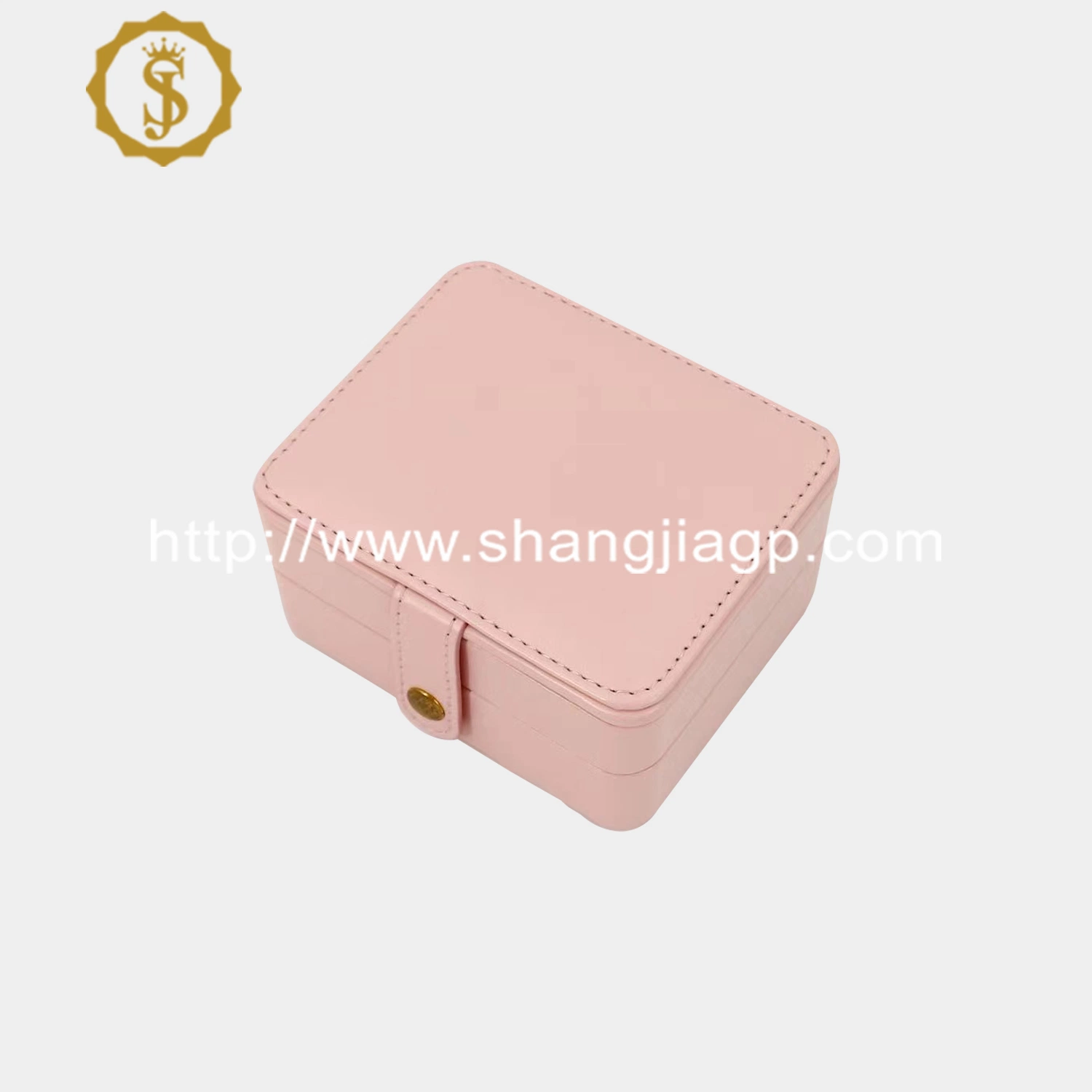 Wholesale Custom Logo PU Leather Travel Velvet Earring Ring Necklace Small Jewelry Box Organizer Jewellery Packaging Case