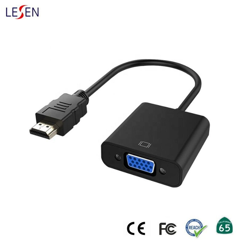 1080P HD Male to VGA Female Adapter with Audio Cable