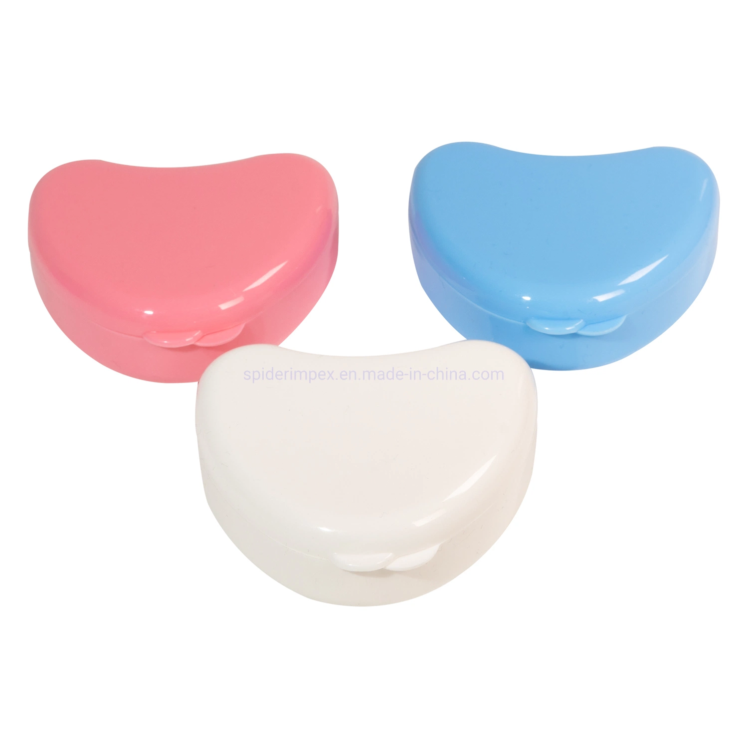 Plastic Small White Dental Denture Retainer Aligner Container with Logo