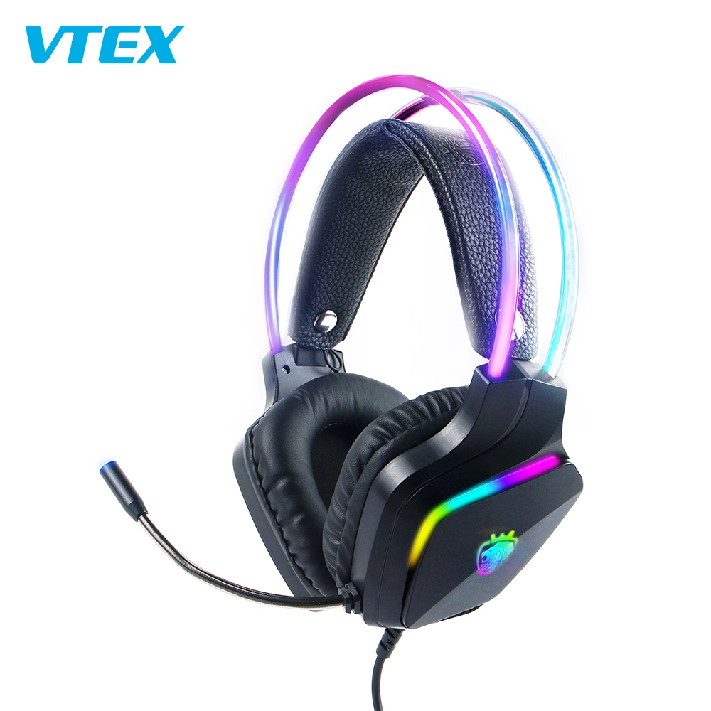 High quality/High cost performance  Noise Cancelling Wired Computer USB OEM PC Earphone Headset Headphones RGB Gamer Gaming Headset