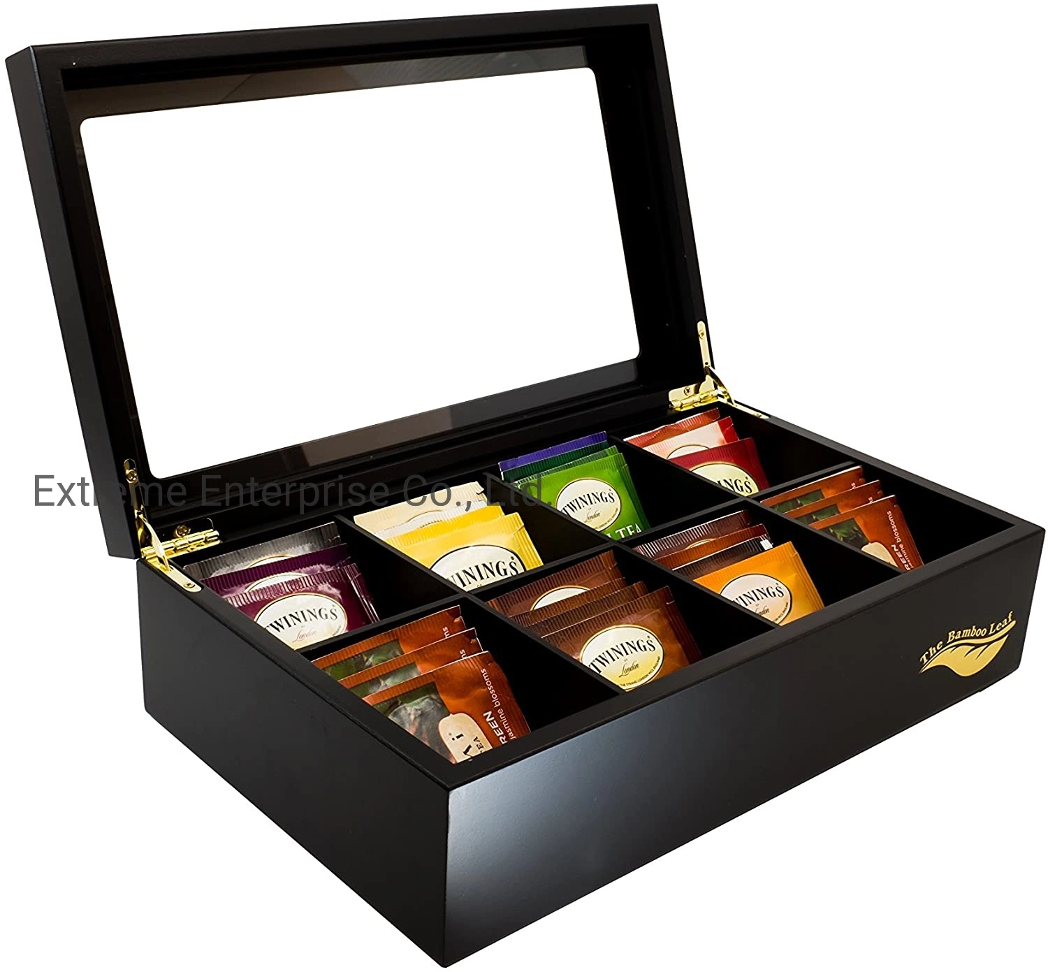 Luxuary Handcrafted compartimento 8 cajas de madera de tea Mostrar el pecho