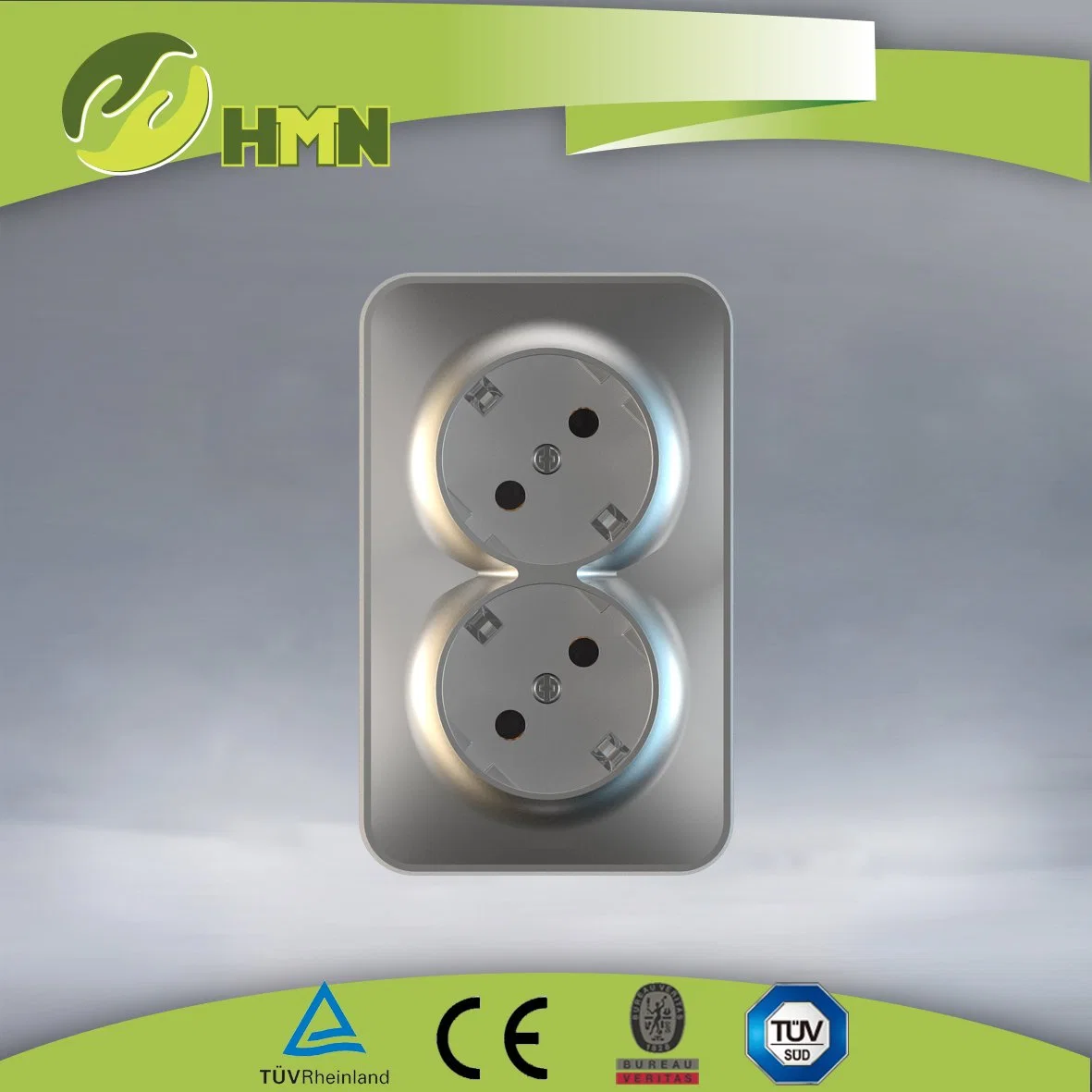 European Wall Socket Surface Mount Plug Receptacle 16A Schuko Socket