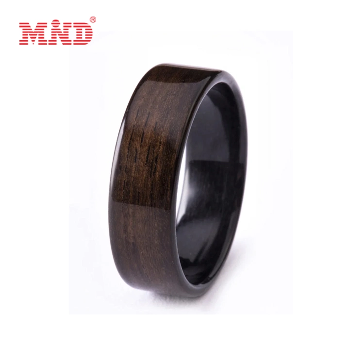 RFID Custom Logo High Reading Distance Wood NFC Phone Ring Social Smart NFC Ring mit Chips