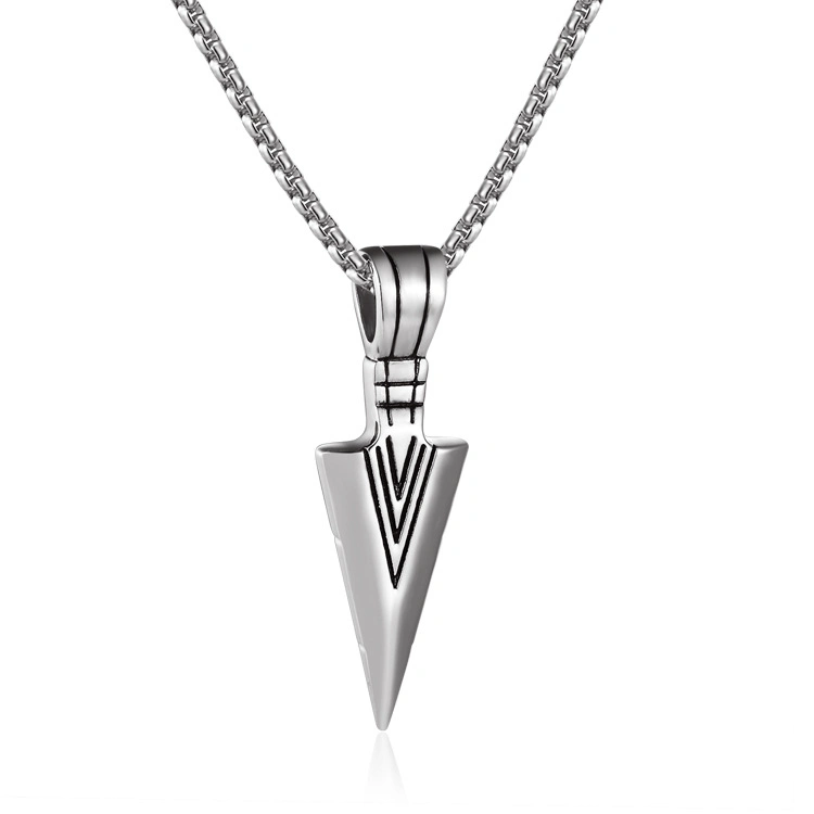 Personalized Spearhead Pendant Men Titanium Steel Necklace Wholesale/Supplier Stainless Steel Jewelry