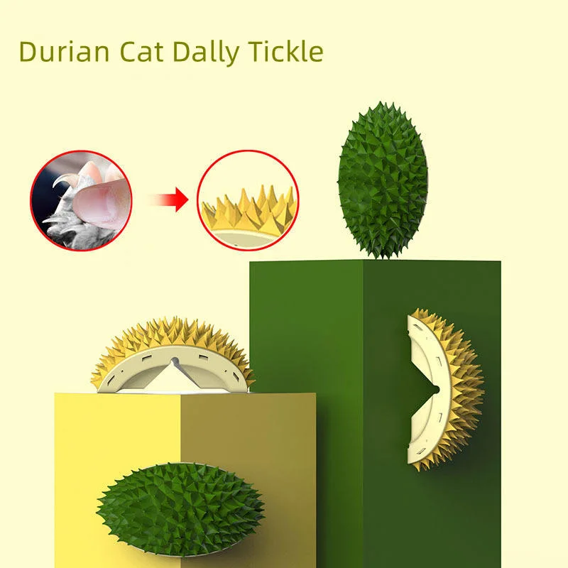 منتج جديد طعام متعدد الوظائف للحيوانات الأليفة Toys Durian على شكل مشط من Cat تدليك ببطء لإزالة ألعاب تساقط الشعر للحيوانات الأليفة من Cat