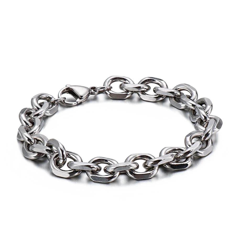 Silver Jewelry Stainless Steel O-Chain Bracelet