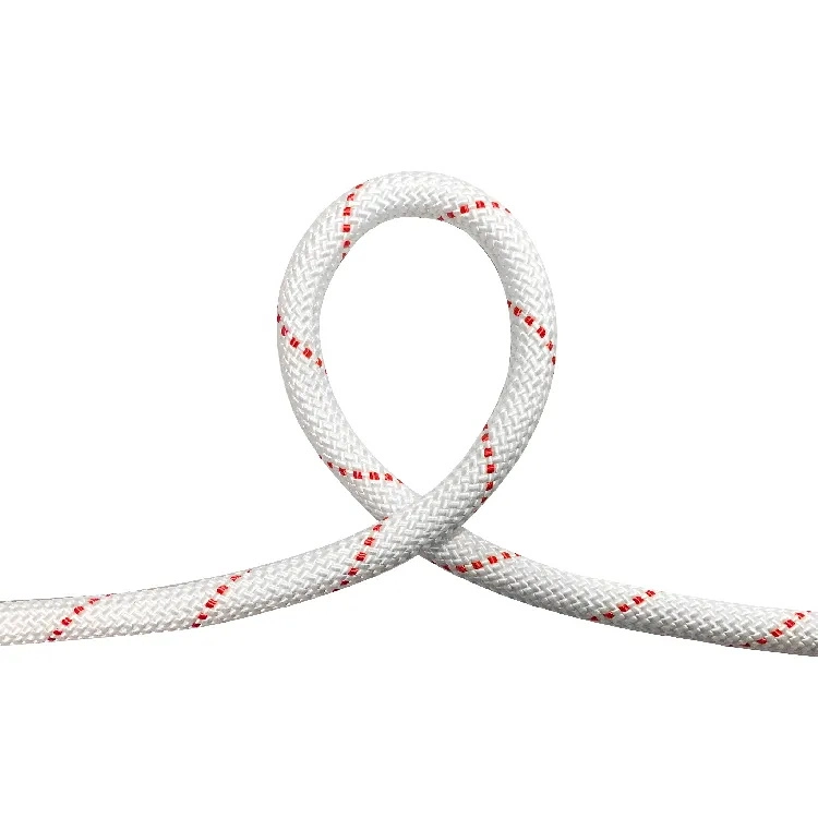 CE Wear-Resistant ISO de 8mm Blanco Negro Rojo Naranja Rosa Roja, etc. Kernmantle trenzada de escalada de remolque plano de flotación de la cuerda de UHMWPE suave