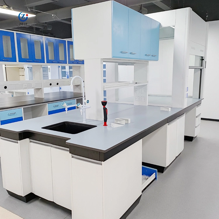 Biological Chemcial Laboratory Island Work Bench Table Furniture for Lab