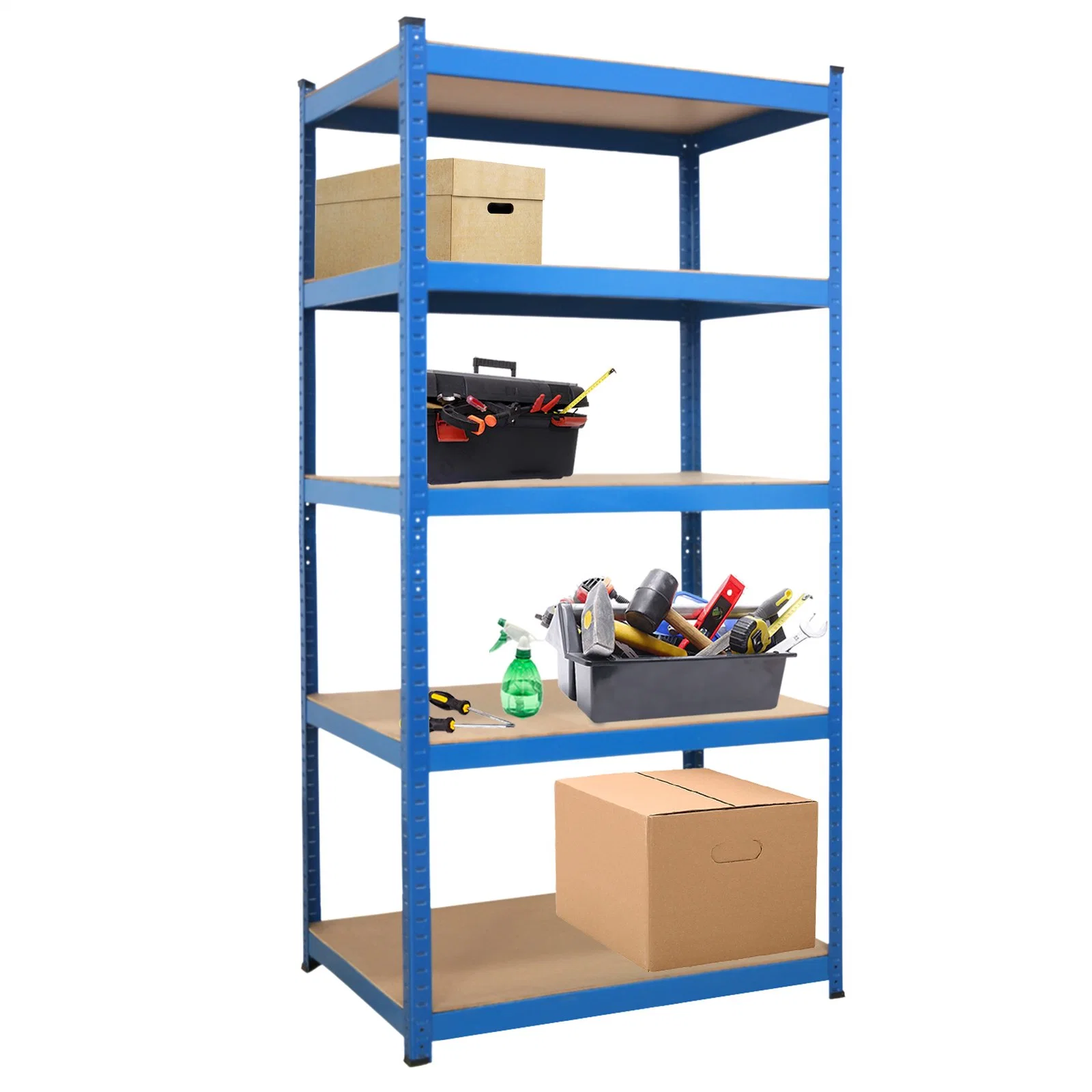 Boltless Steel Shelves Racks, Garage Storage Shelf Rack for Industrial, Warehouse, Store Home